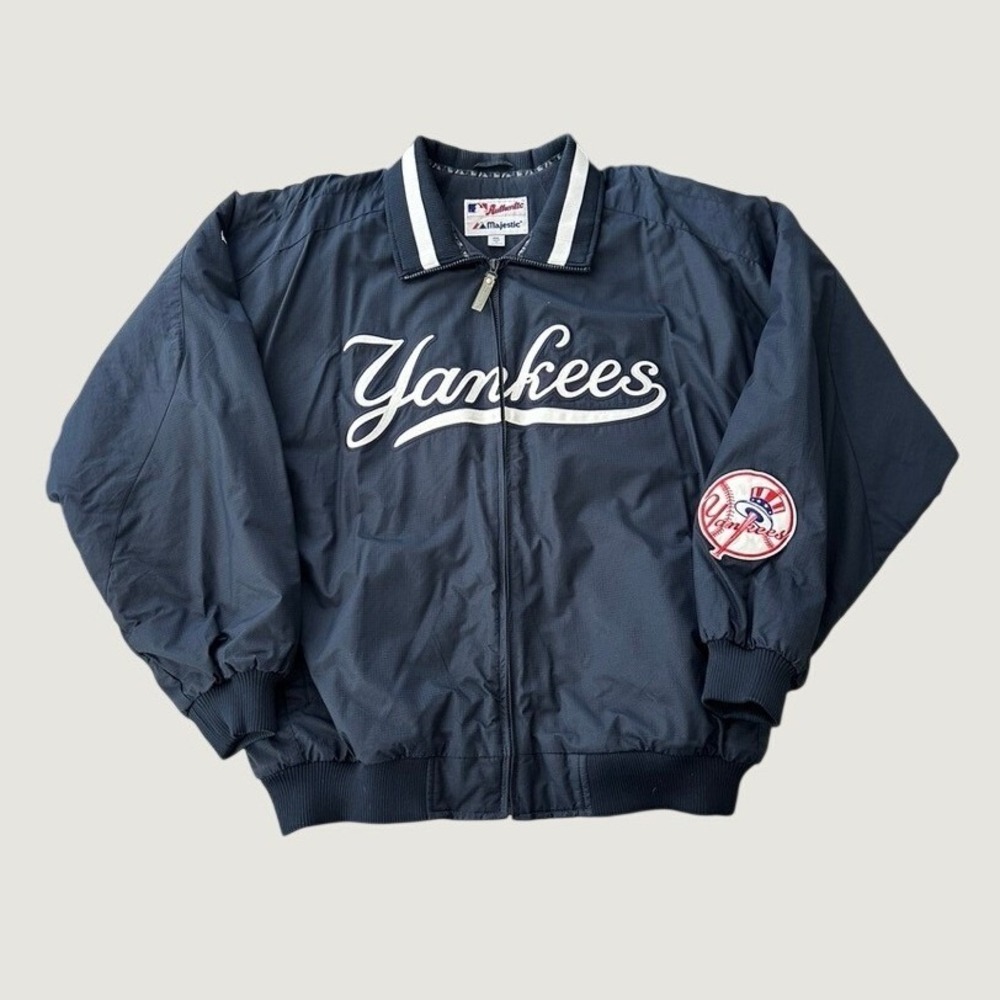 Vintage New York Yankees Majestic Dugout Jacket XXL Full Zip MLB Authentic AJ700